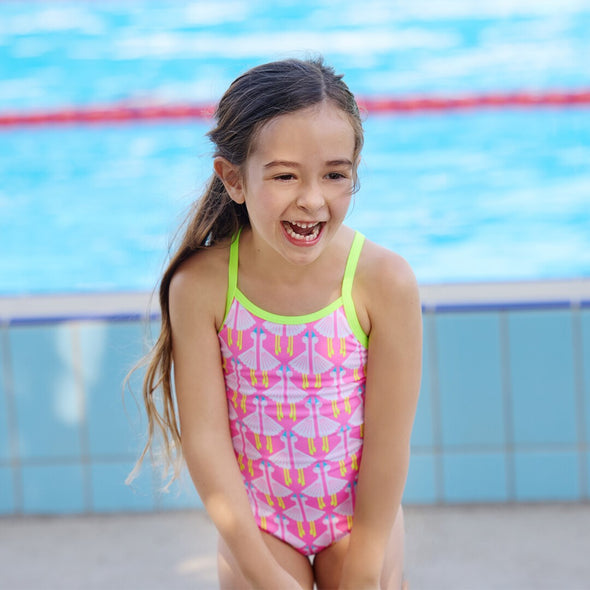 Duck Duck Goose | Toddler Girls Printed One Piece