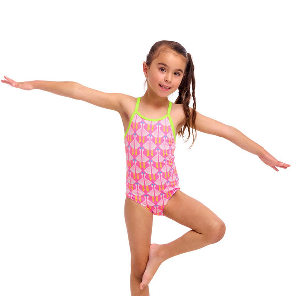 Duck Duck Goose | Toddler Girls Printed One Piece