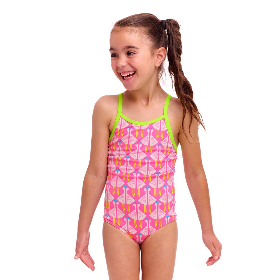 Duck Duck Goose | Toddler Girls Printed One Piece