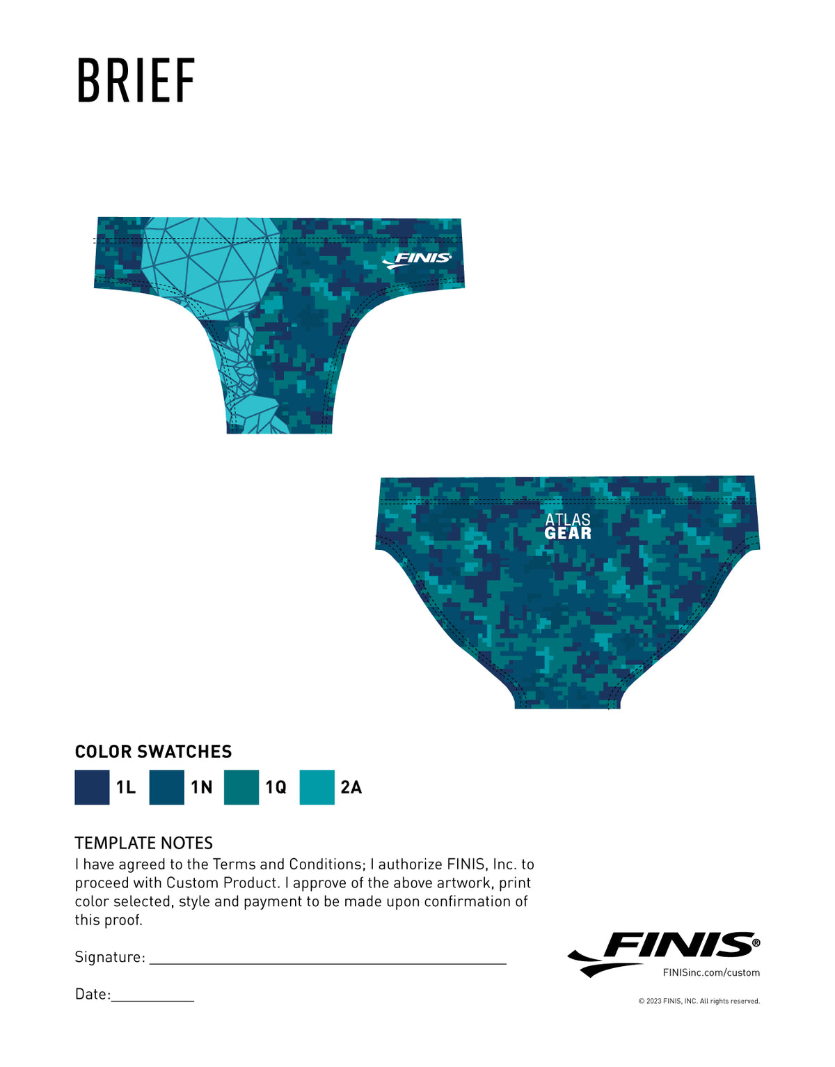 Atlas Aqua shorts H100