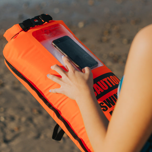 Smartphone Swim Buoy | BuddySwim Buoy with Compartment for Mobile Phone