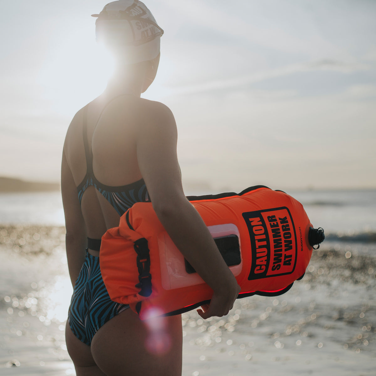 Smartphone Swim Buoy | BuddySwim Buoy with Compartment for Mobile Phone