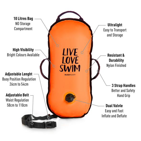 Ultralight Swim Buoy | BuddySwim Open Water Swim Safety Buoy