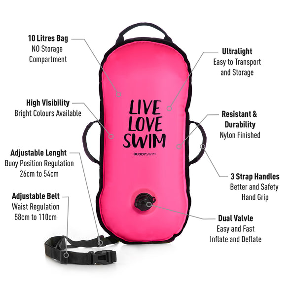 Ultralight Swim Buoy | BuddySwim Open Water Swim Safety Buoy
