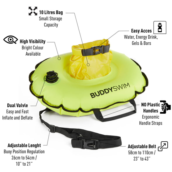 Hydrastation Buoy | BuddySwim Open Water Inflatable Buoy with Hydrastation
