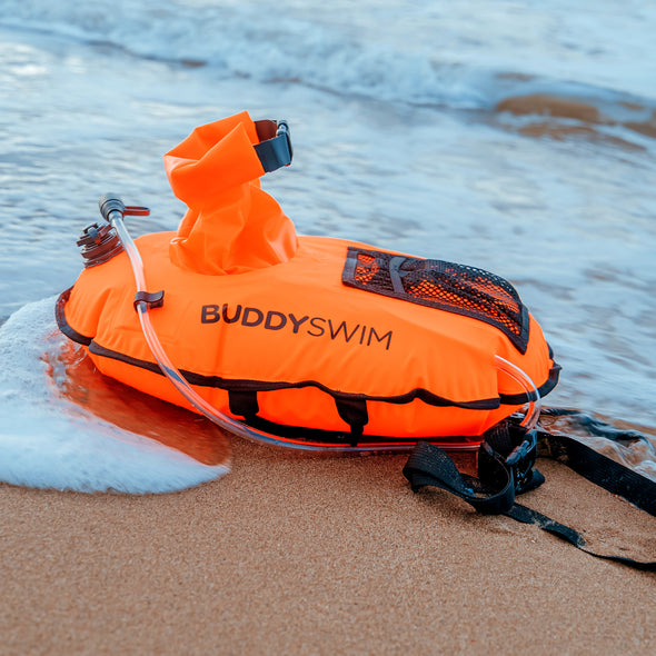 Hydrastation Pro Buoy 1L | BuddySwim Open Water Inflatable Buoy with Hydrastation