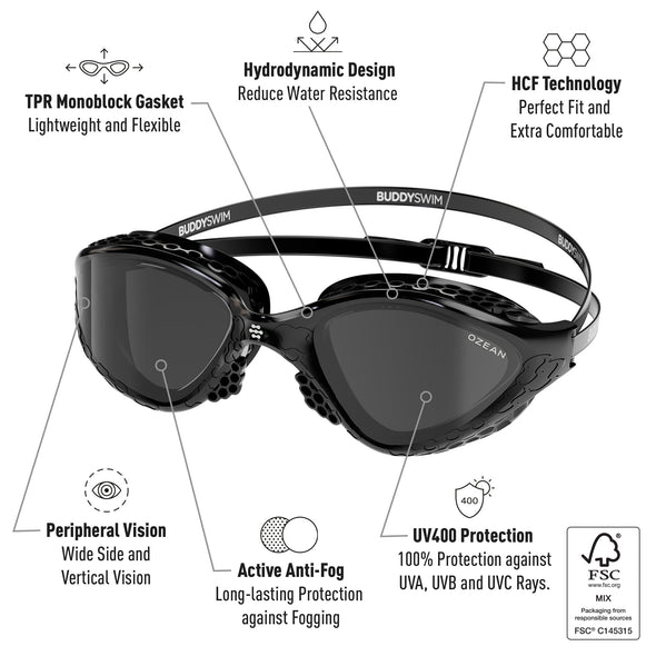 Ozean Swim Goggles | Comfort and Performance Swim Goggles