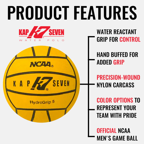 Kap7 LEN Official Champions League Water Polo Ball | Size 4 / Youth