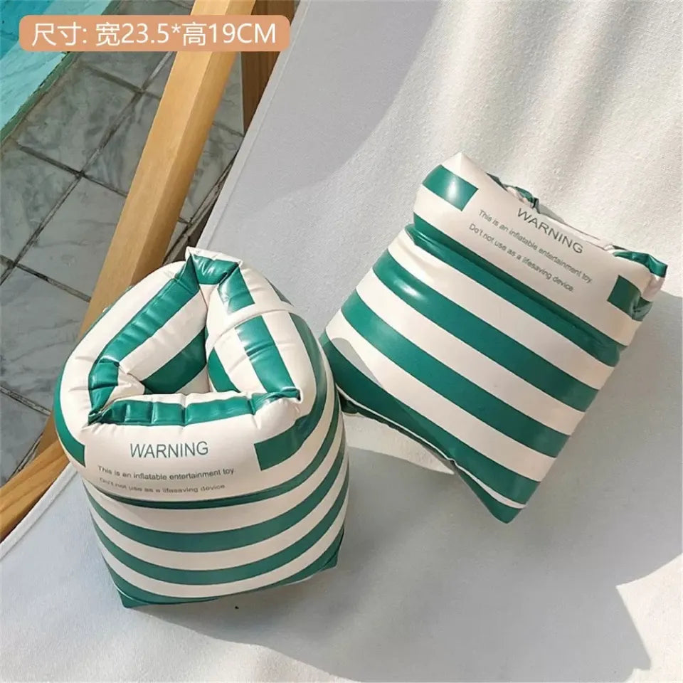 Retro Vibe Swim Armbands | Dual-Airbag Pool Floaties
