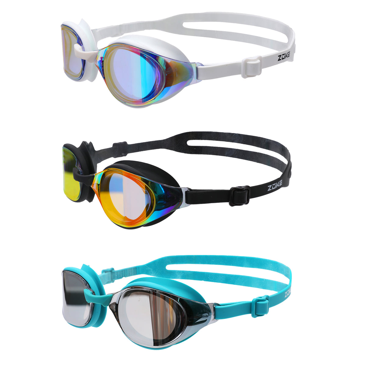 ZOKE Fitness Goggles | Adult Mirrored Goggles