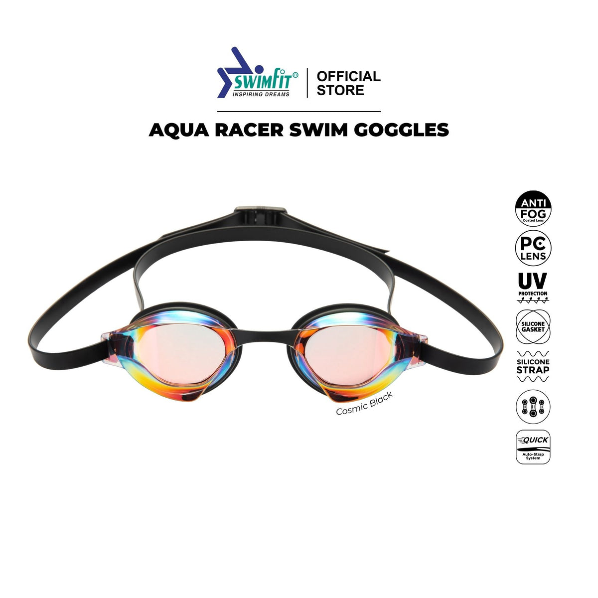 Aqua Racer Goggles | Mirrored