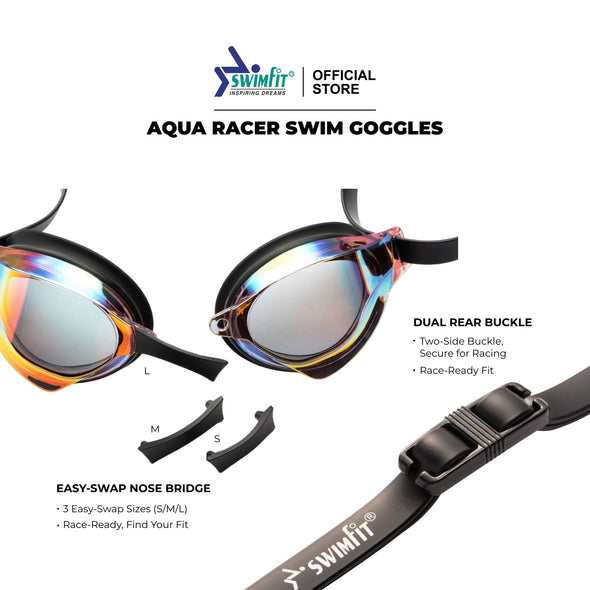 Aqua Racer Goggles | Mirrored
