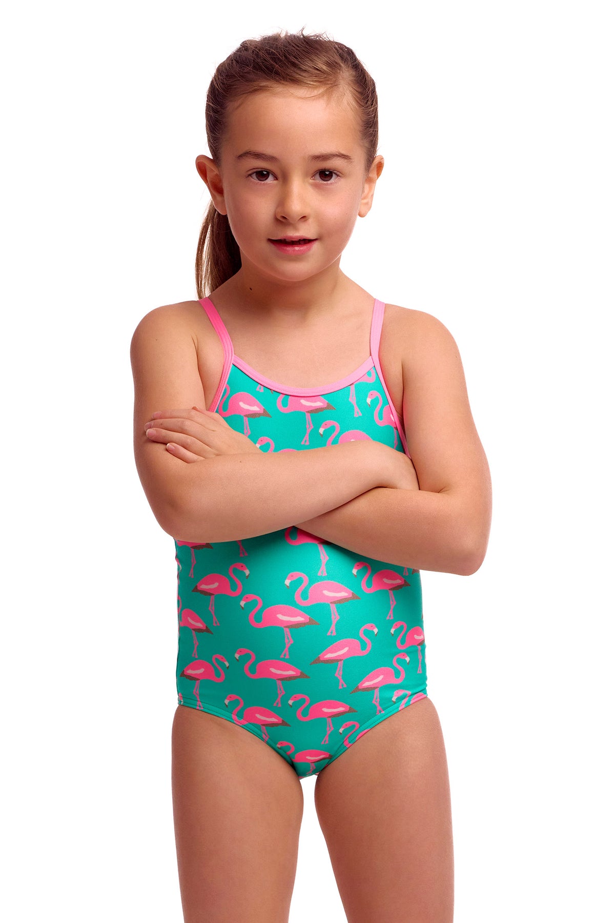 Go Flamingo! | Toddler Girls Printed One Piece