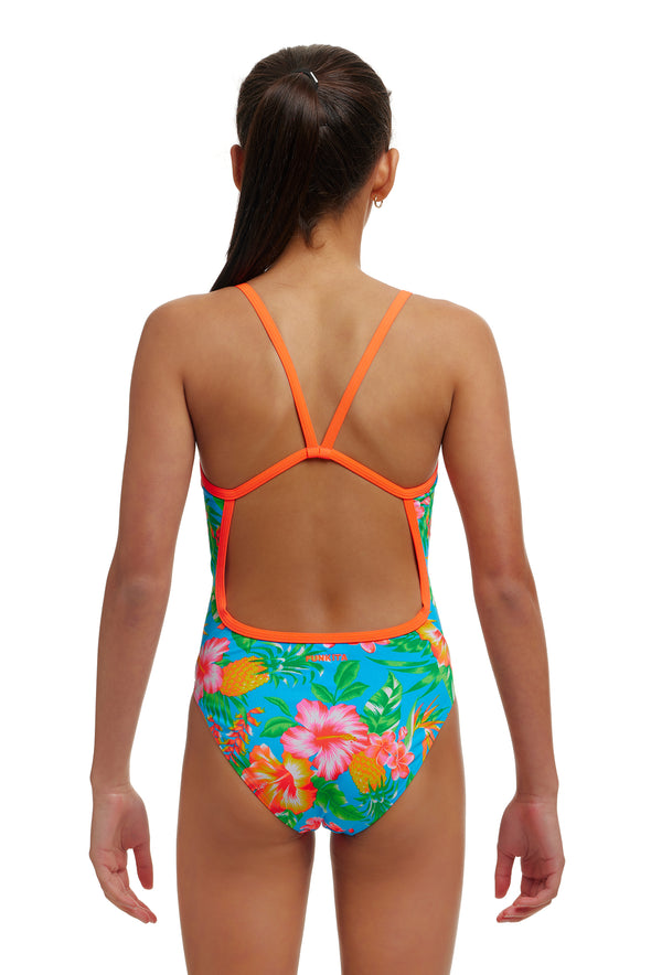 Blue Hawaii | Girls Single Strap One Piece