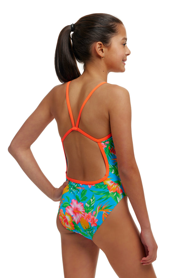 Blue Hawaii | Girls Single Strap One Piece