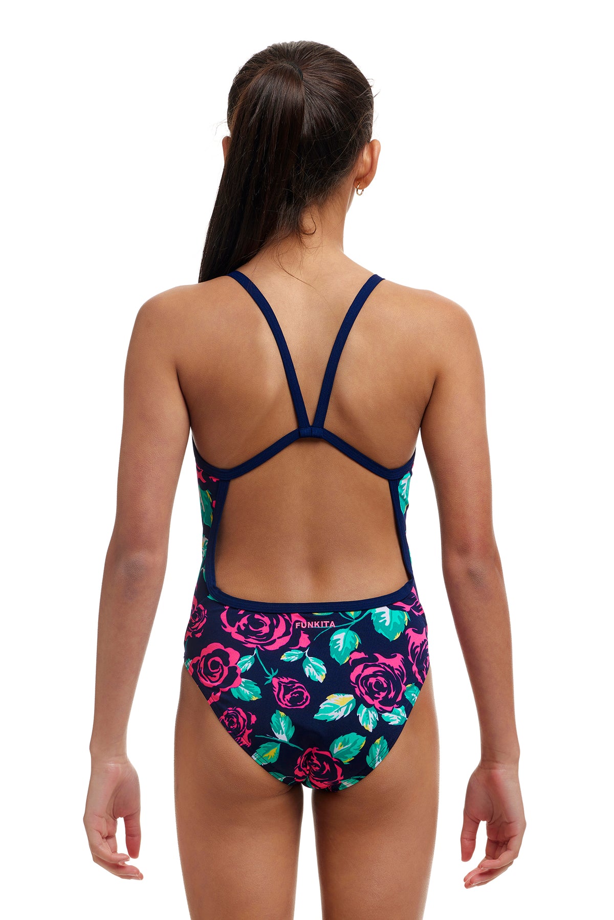 Feeling Rosy | Girls Single Strap One Piece