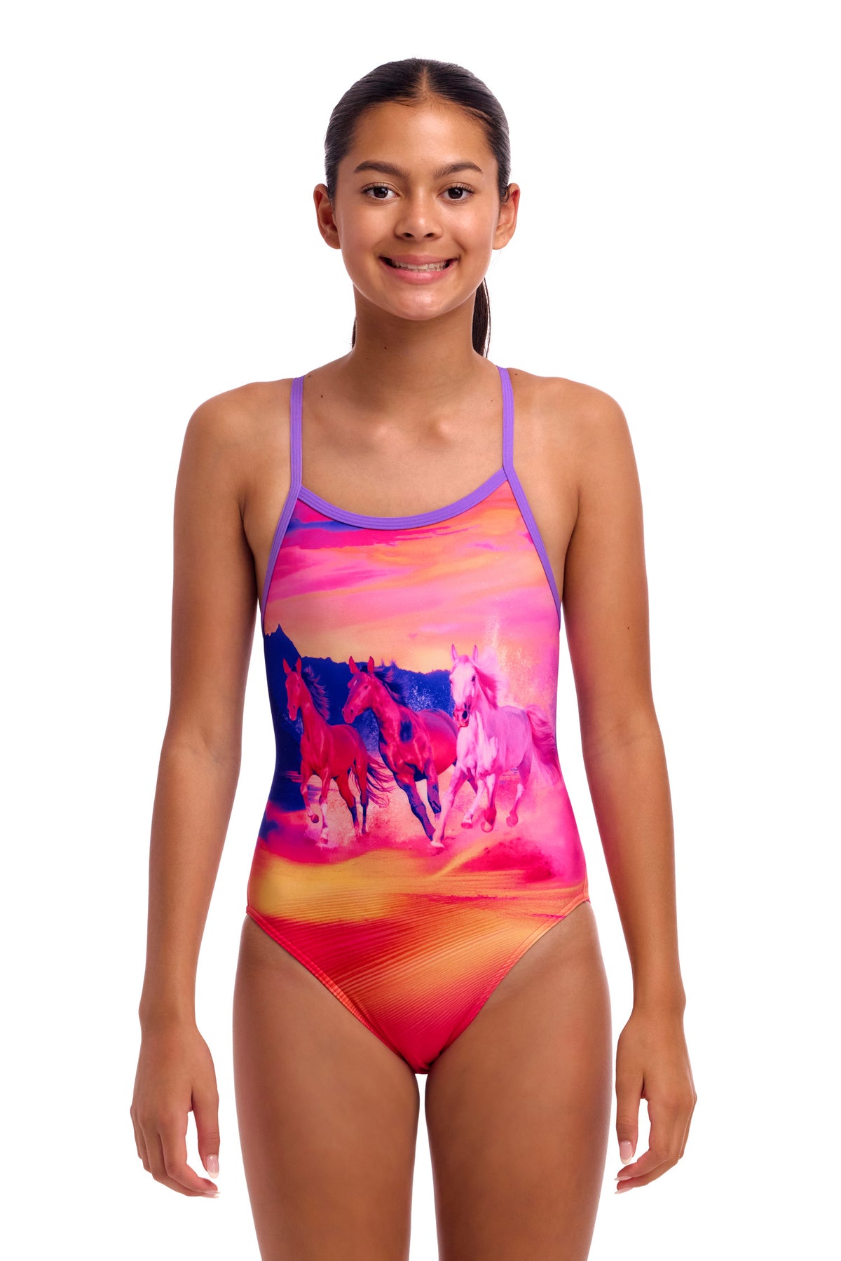 Go Riding | Girls Single Strap One Piece