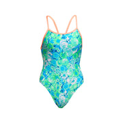 Green Grass | Girls Single Strap One Piece