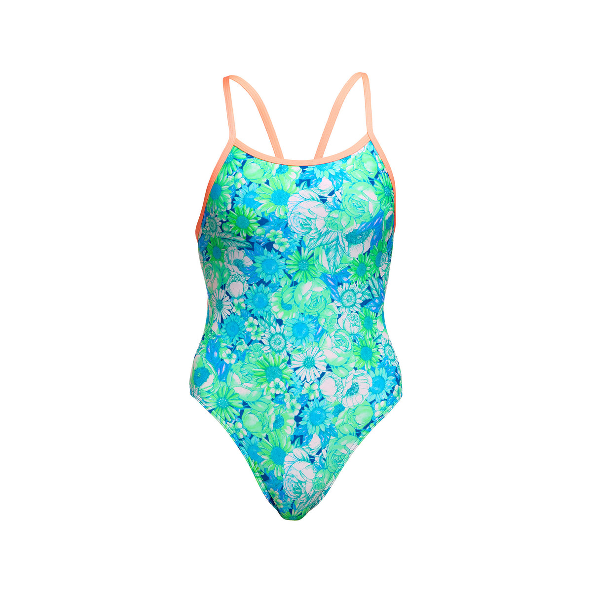 Green Grass | Girls Single Strap One Piece