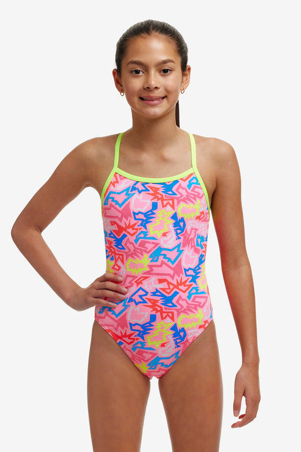 Rock Star | Girls Single Strap One Piece