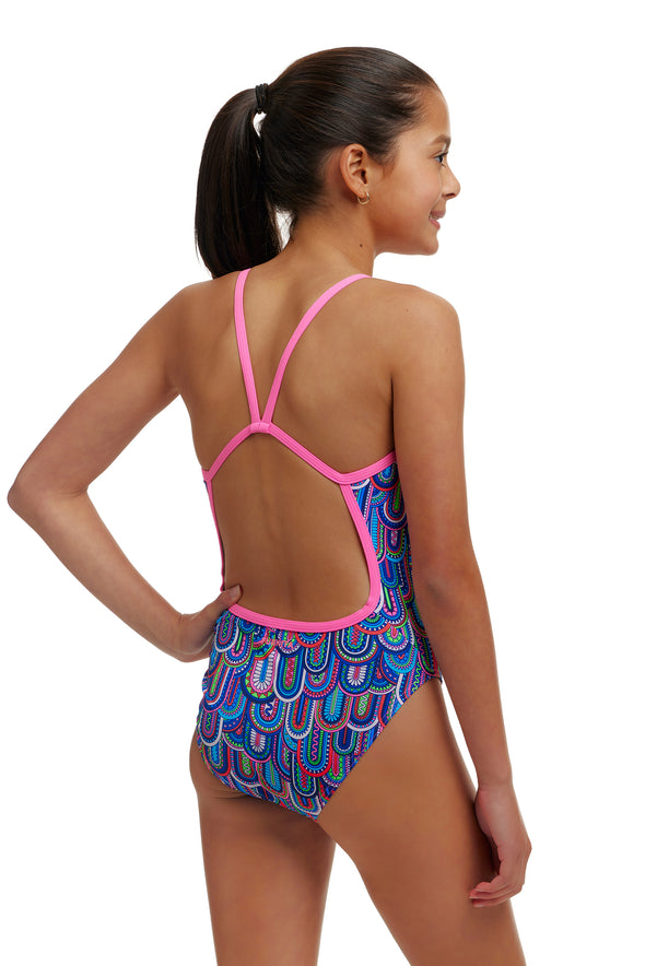 Spread My Wings | Girls Single Strap One Piece