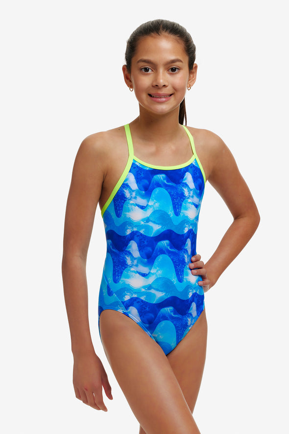 Dive In | Girls Diamond Back One Piece