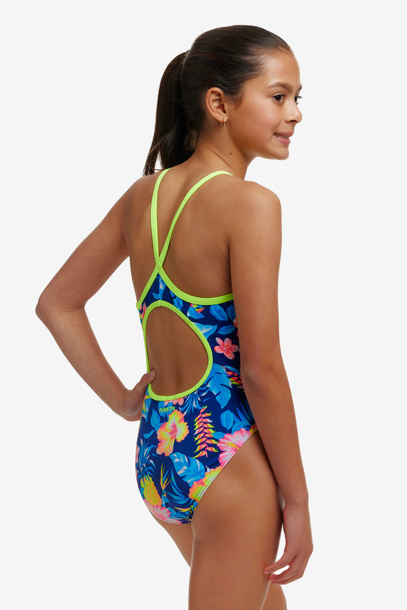 In Bloom | Girls Diamond Back One Piece