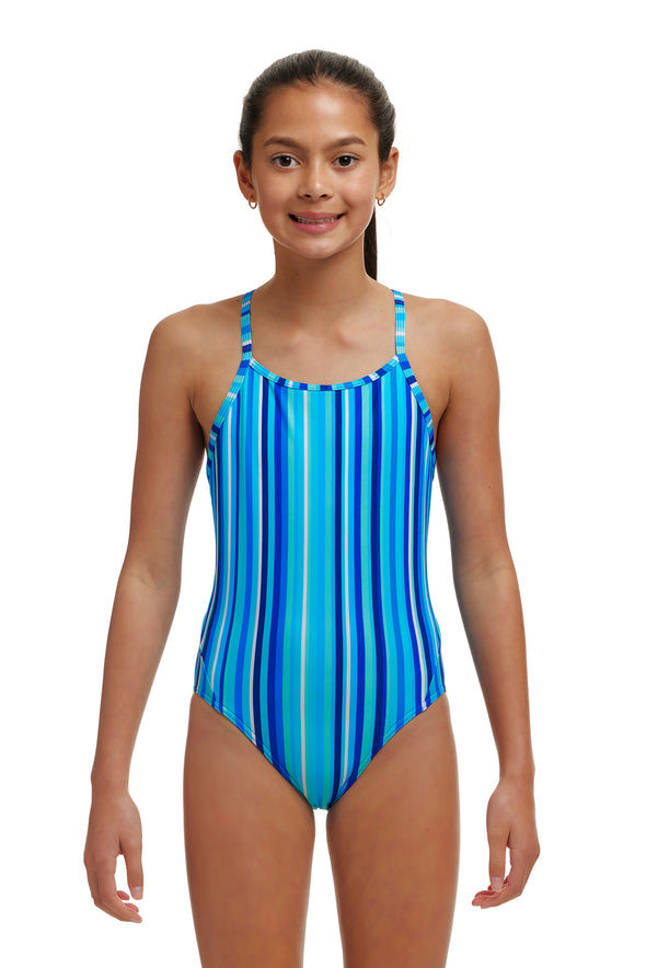 Lane Lines | Girls Diamond Back One Piece