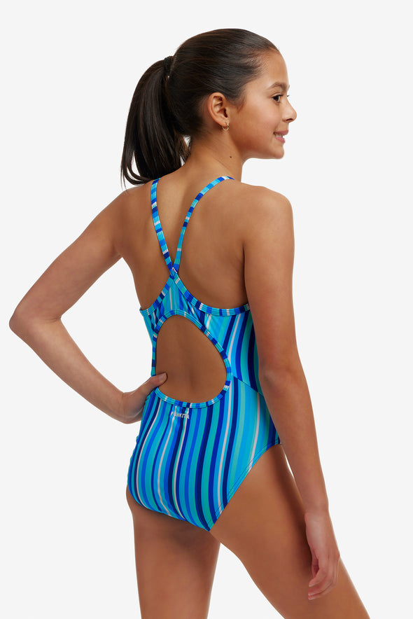 Lane Lines | Girls Diamond Back One Piece