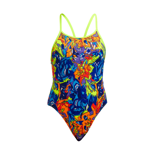 Mixed Mess | Girls Diamond Back One Piece