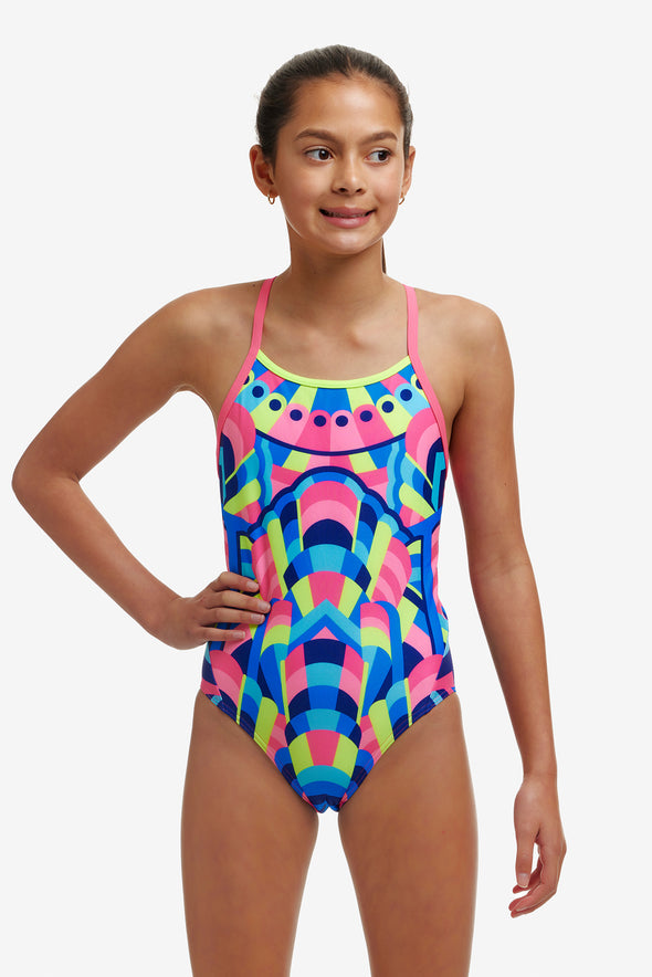 Princess Pageant | Girls Diamond Back One Piece