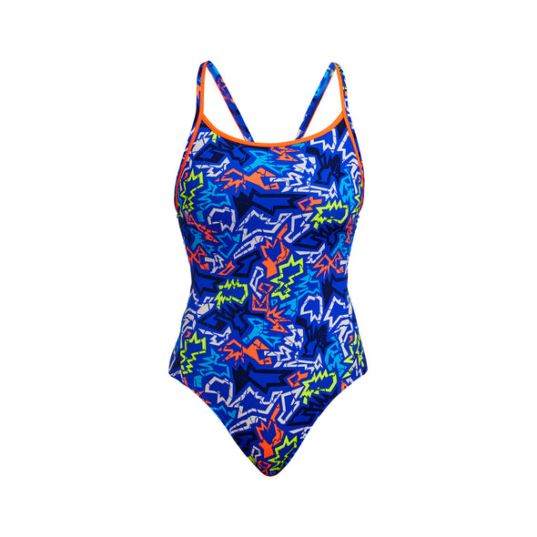 Broken Hearts | Ladies Diamond Back One Piece