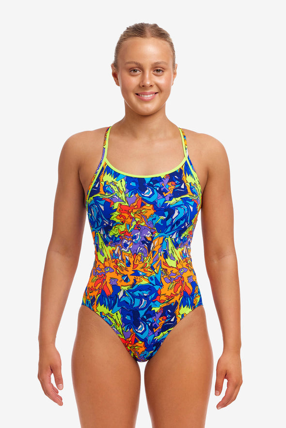 Mixed Mess | Ladies Diamond Back One Piece