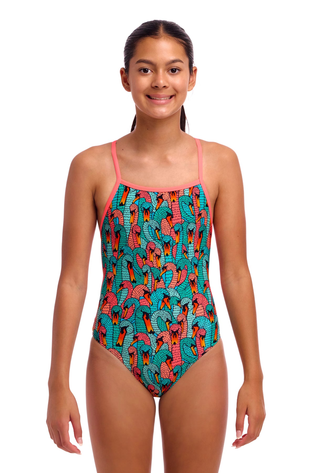 Swan See Swan | Girls Strapped In One Piece