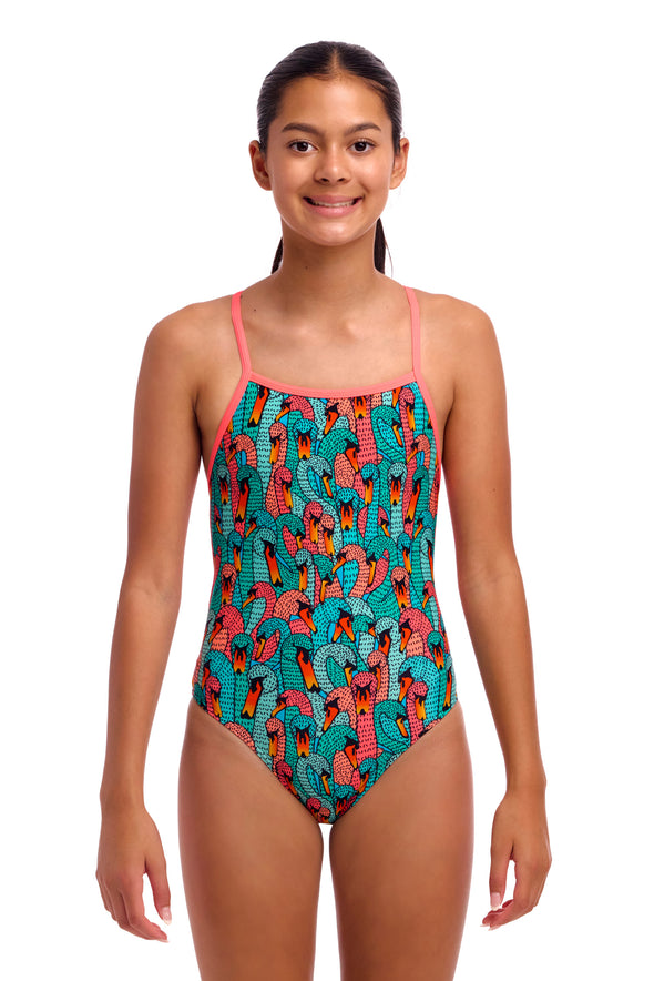 Swan See Swan | Girls Strapped In One Piece