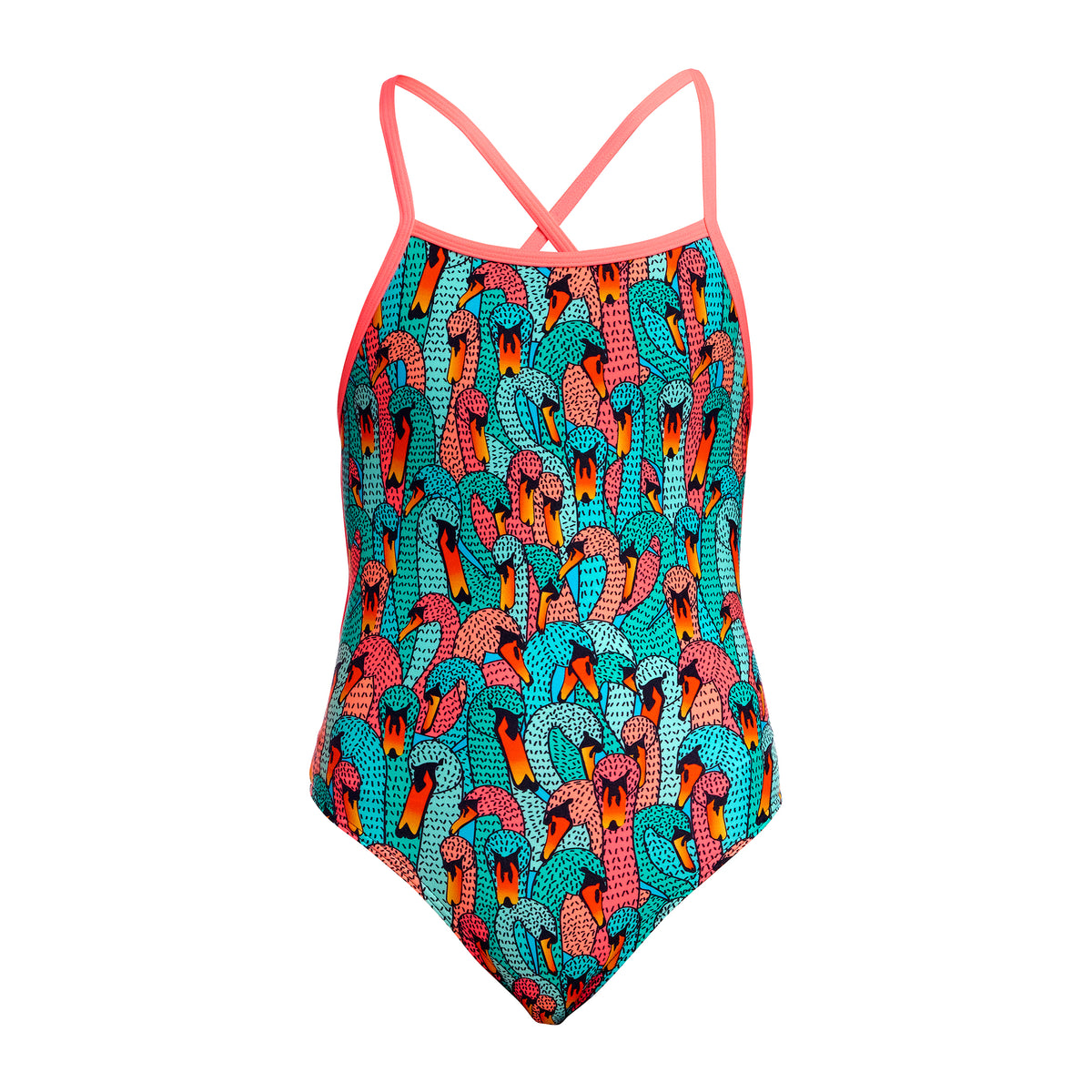 Swan See Swan | Girls Strapped In One Piece