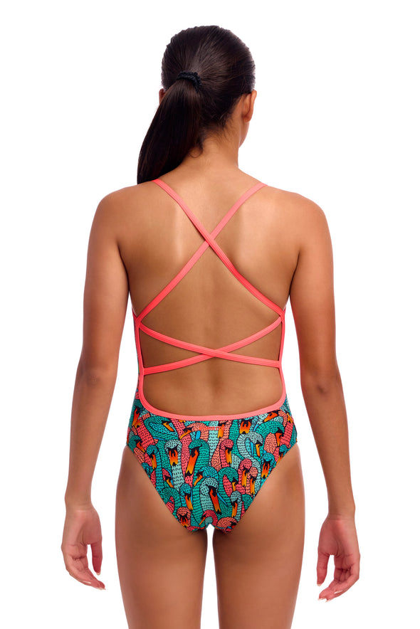 Swan See Swan | Girls Strapped In One Piece
