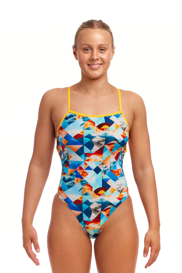Smashed Wave | Ladies Strapped In One Piece