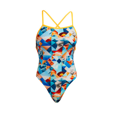 Smashed Wave | Ladies Strapped In One Piece