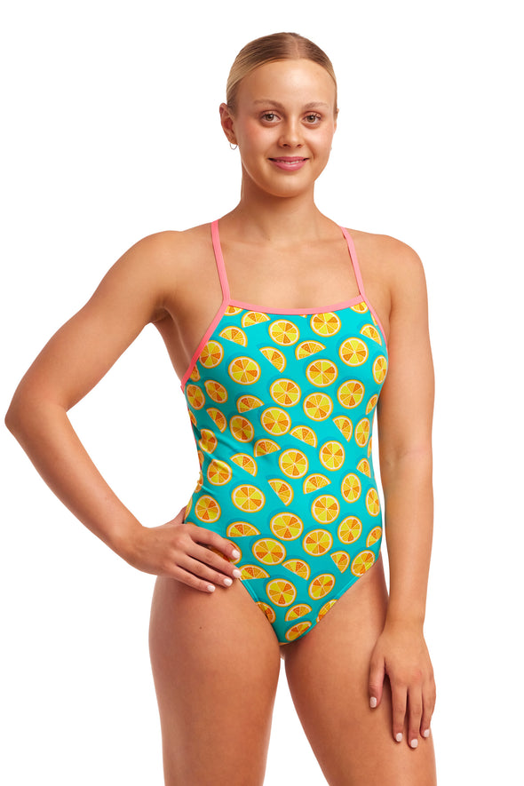 Lime Splice | Ladies Tie Me Tight One Piece