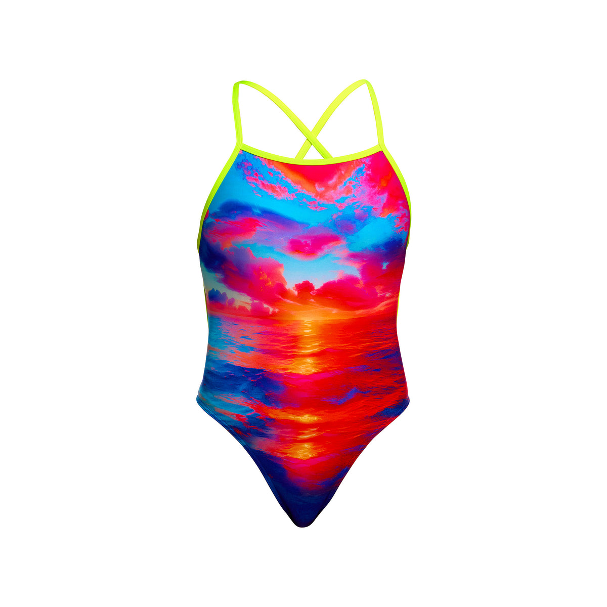 Sunset Delight | Ladies Tie Me Tight One Piece