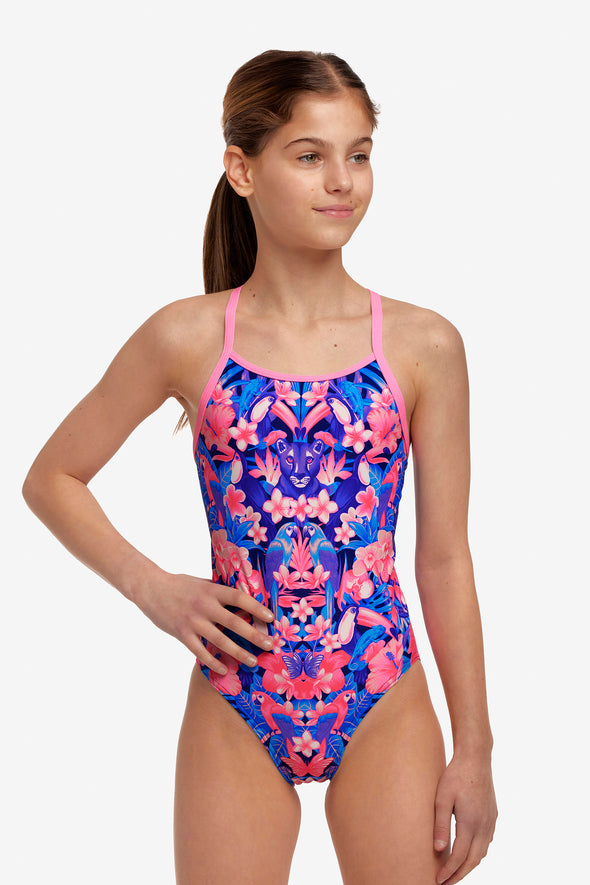 Jingle Jungle | Girls Diamond Back One Piece