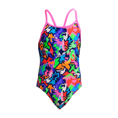 Sharp Edges | Girls Diamond Back One Piece