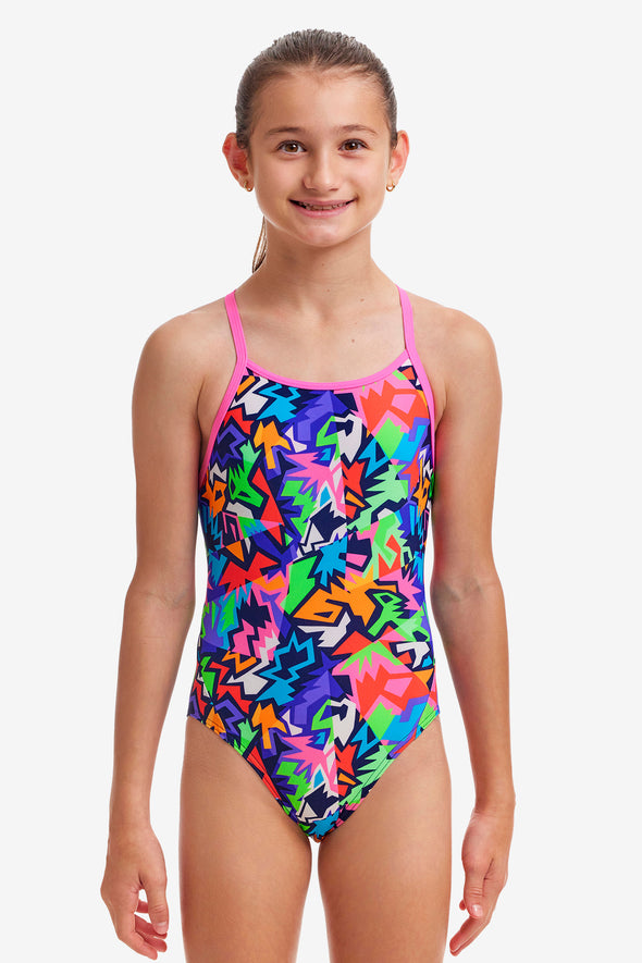 Sharp Edges | Girls Diamond Back One Piece