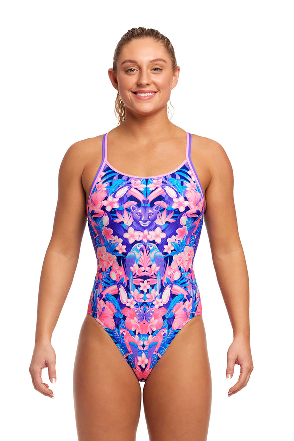 Jingle Jungle | Ladies Diamond Back One Piece