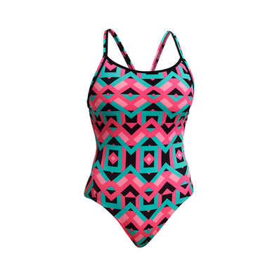 Square Stare | Ladies Diamond Back One Piece