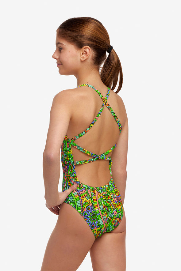 Minty Mixer | Girls Strapped In One Piece