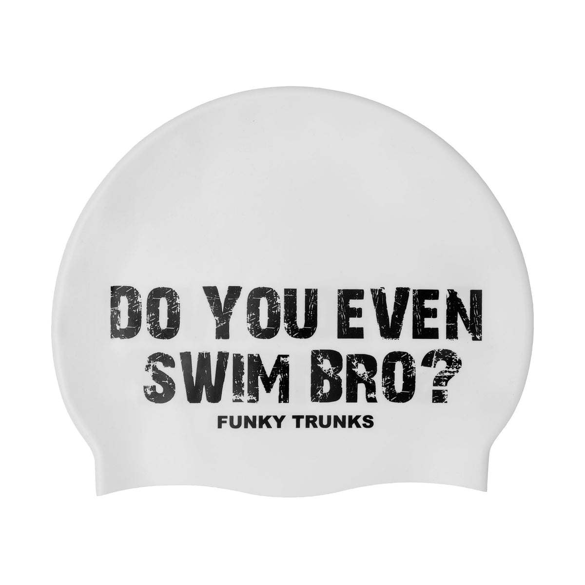 White Swim Bro | Silicone Swimming Cap