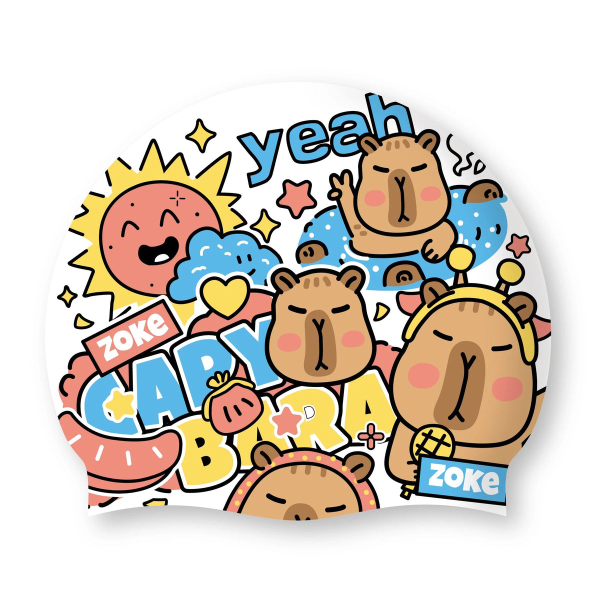 Capybara at the Spa | Silicone Swim Cap
