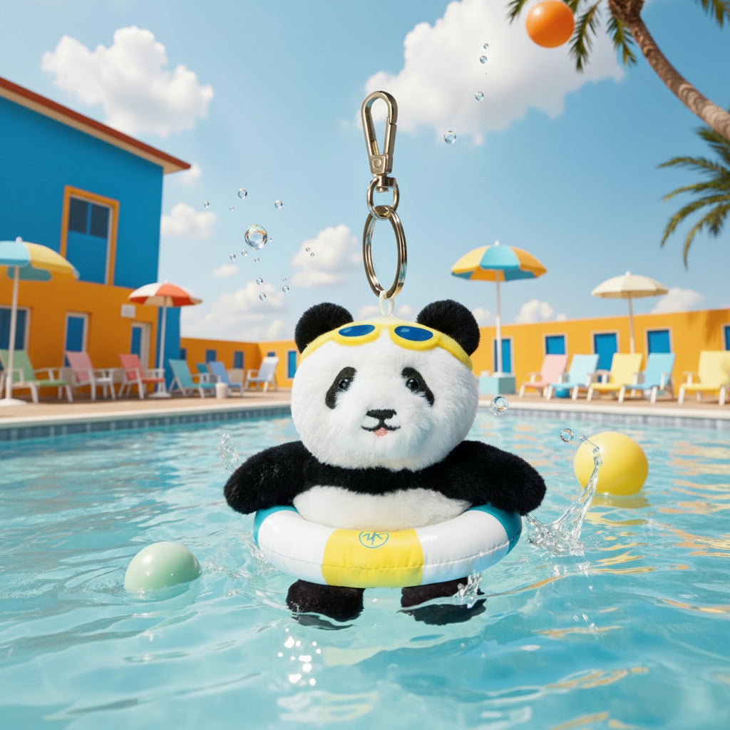 ZOKE Collectibles Plushie Bag Charm | Panda in the Pool